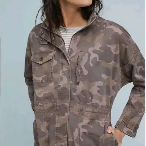 NWT Anthropologie Marrakech Women's Camo Anorak Utility Jacket Size M - Picture 10 of 11